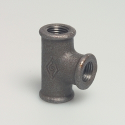 Teu redus 90° negru 3 x FI           2 1/2” x 2”